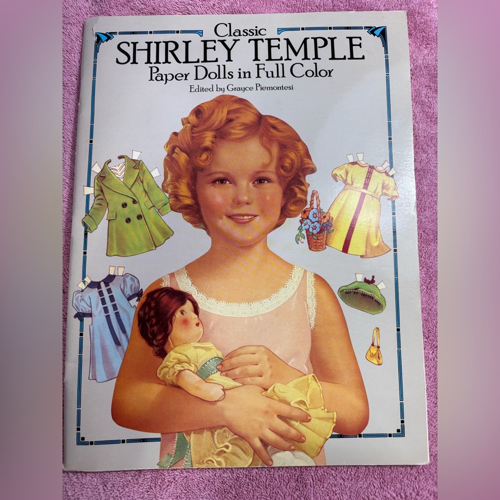 Vintage Classic Shirley Temple Paper Doll Book with Colorful Outfits